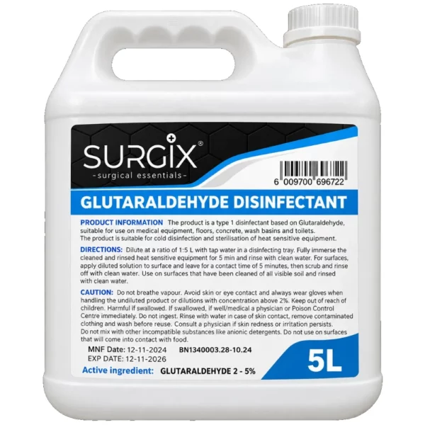 SURGIX Glutaraldehyde Disinfectant 5L mortuary cleaner
